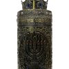 תיק אובל מנורה בית מקדש גימור נחושת מושחר ‏